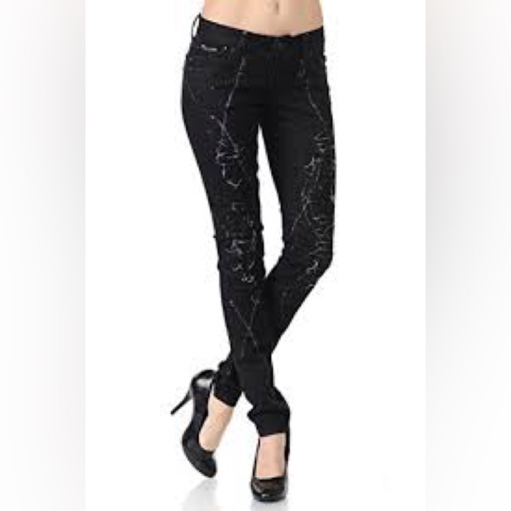 Virgin Only Sparkly distressed denim Jeans
